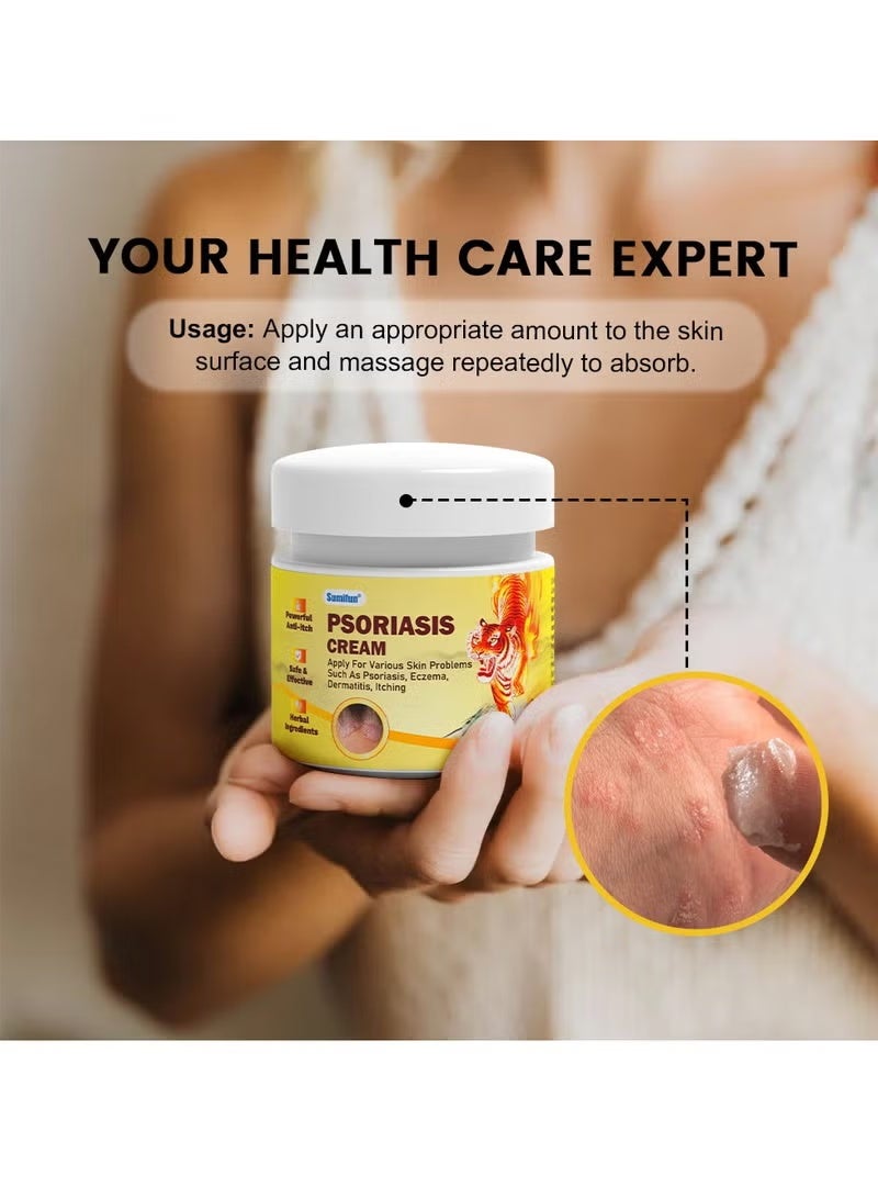 Sumifun Psoriasis Cream,Natural Chinese Herbal Eczema Psoriasis Creams Dermatitis and Eczema Pruritus Psoriasis Ointment，Psoriasis Creams - Psoriasis Treatment, Antibacterial Cream,for Body Itching 20g - Image 2